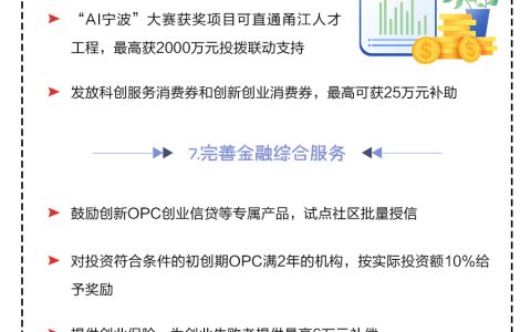 图解《宁波市人民政府办公厅关于支持人工智能OPC创新创业发展的若干意见》